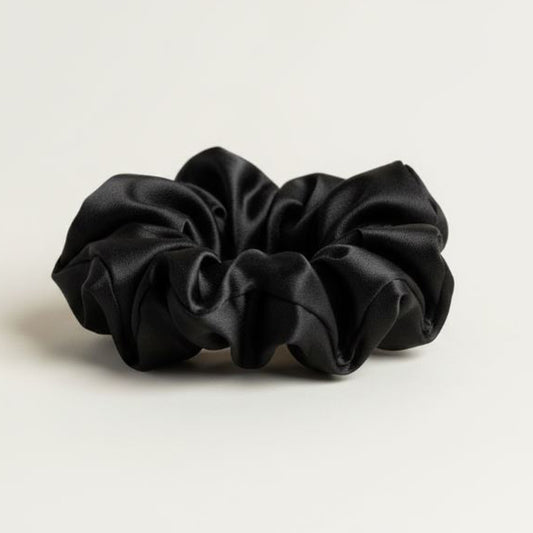 Mulberry Silk Medium Scrunchie | Black