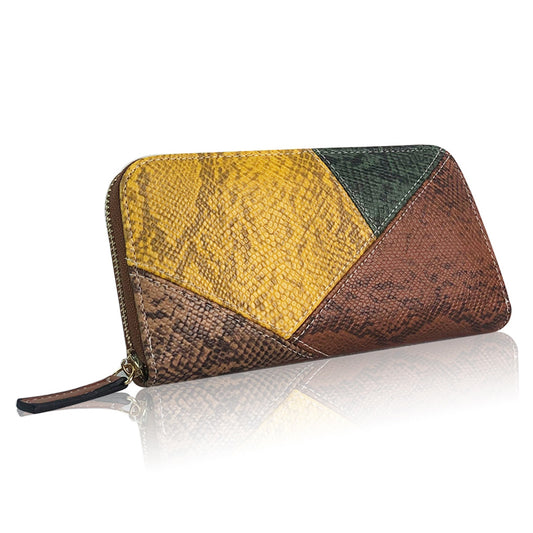 SNAKE PRINT YELLOW PURSE NELLY