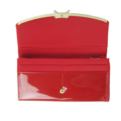 PATENT BOW RED PURSE