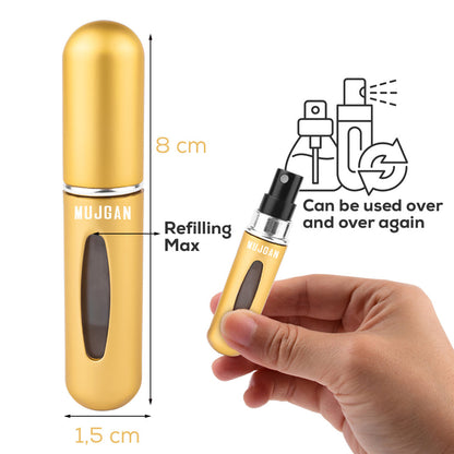 MINI PORTABLE REFILLABLE PERFUME BOTTLE GOLD