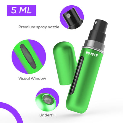 MINI PORTABLE REFILLABLE PERFUME BOTTLE GREEN