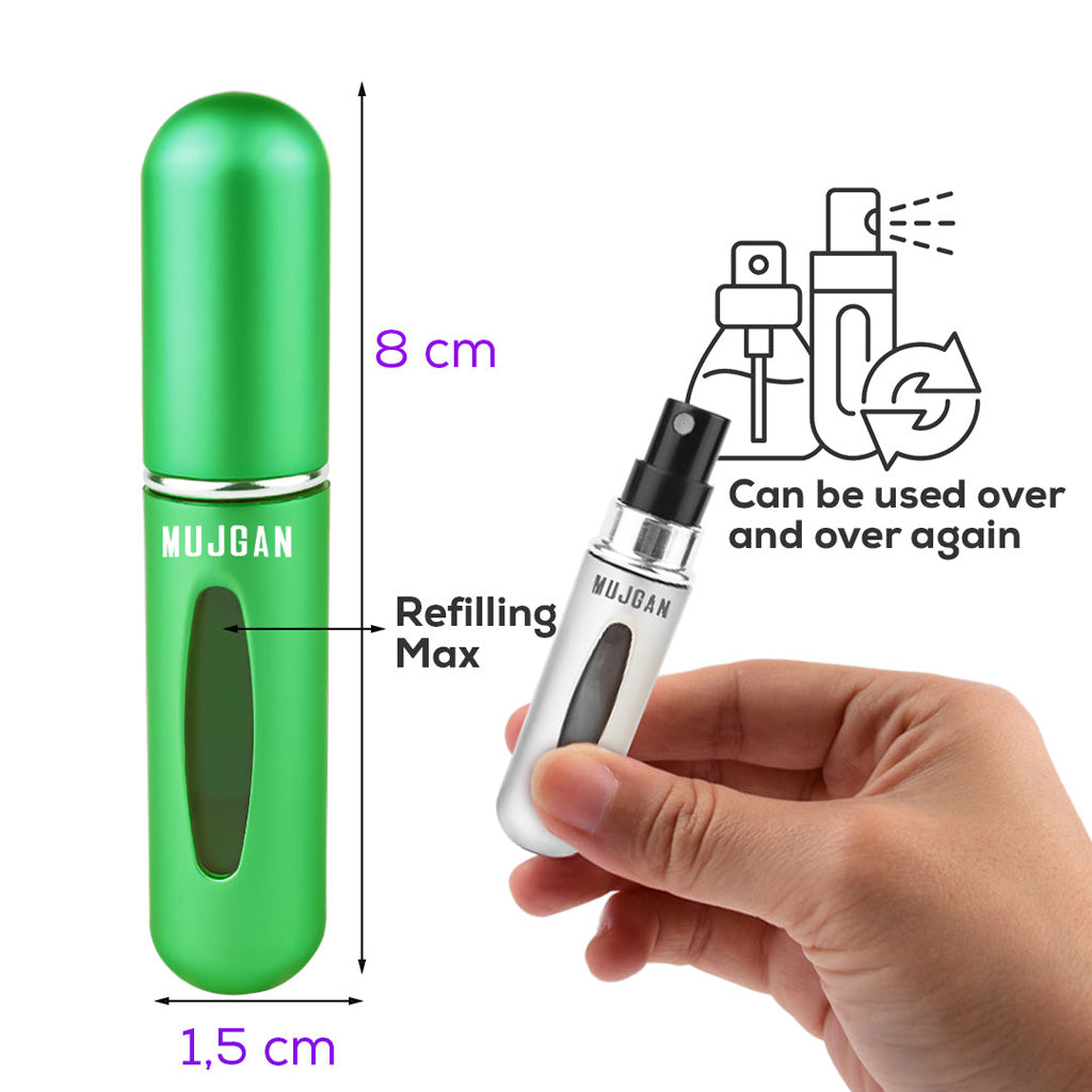 MINI PORTABLE REFILLABLE PERFUME BOTTLE GREEN