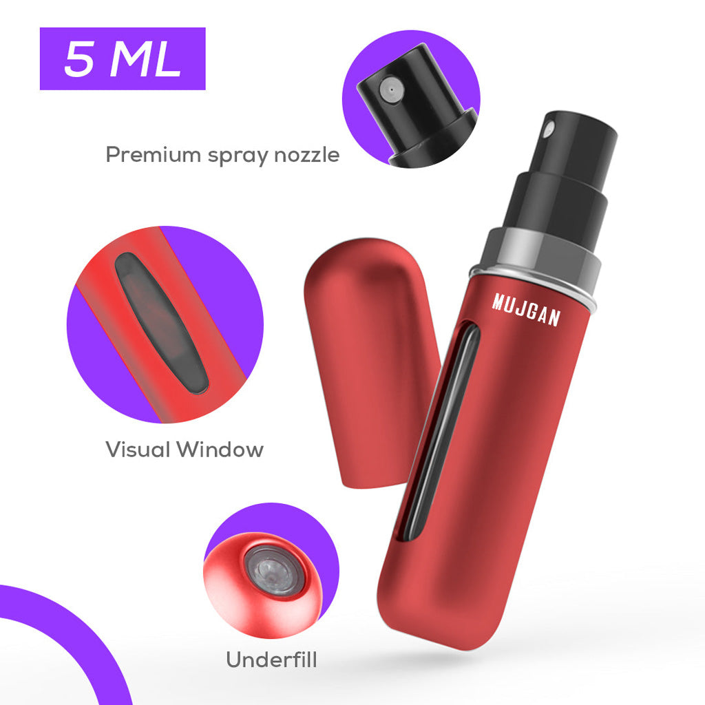 MINI PORTABLE REFILLABLE PERFUME BOTTLE RED