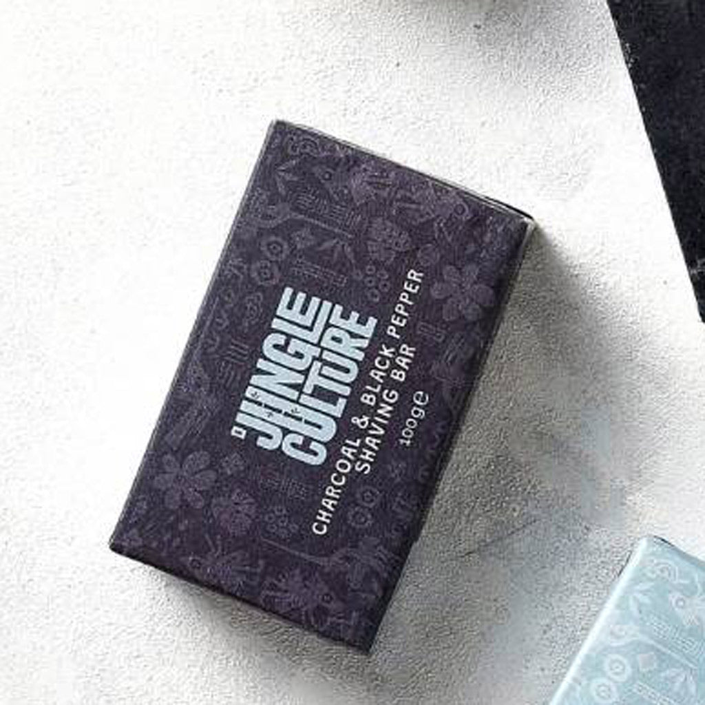 Organic Mens Shaving Soap Bar | Charcoal & Black Pepper