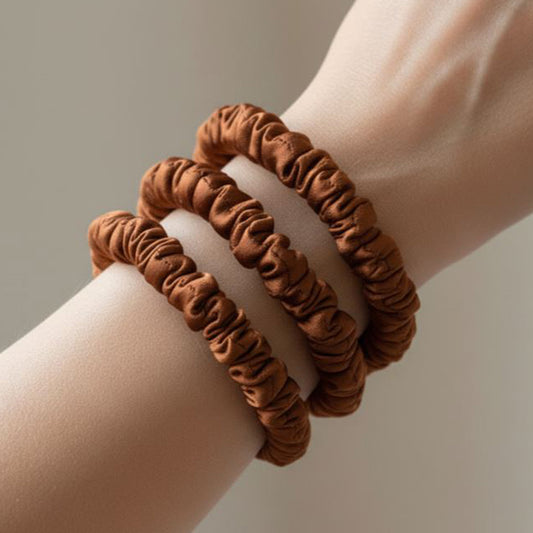 Skinny Silk Scrunchie 3 Pack | 7 Colour Options