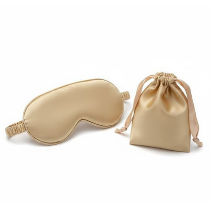 Luxury Wide Satin Sleep Mask | Silk Floss Lining & Travel Pouch