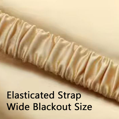 Luxury Wide Satin Sleep Mask | Silk Floss Lining & Travel Pouch