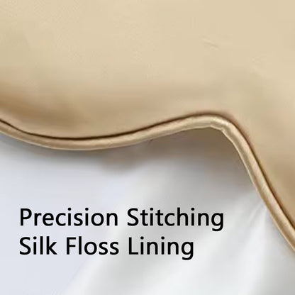 Luxury Wide Satin Sleep Mask | Silk Floss Lining & Travel Pouch
