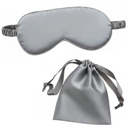 Luxury Wide Satin Sleep Mask | Silk Floss Lining & Travel Pouch