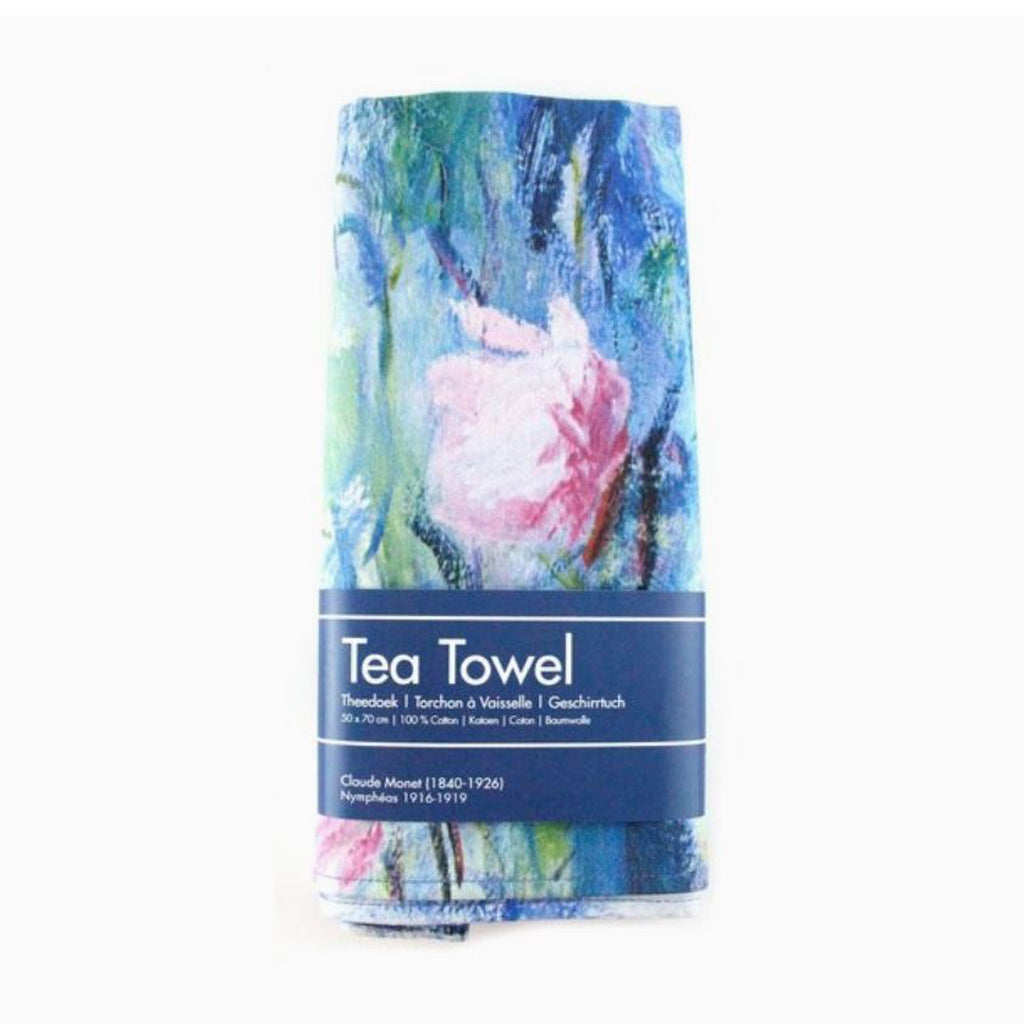 Museum Quality Cotton Tea Towel | Monet Water Lilies