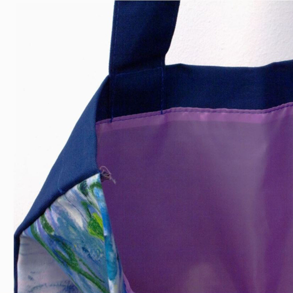 Luxe Cotton Art Print Shopper Tote Bag | Monet Water Lilies