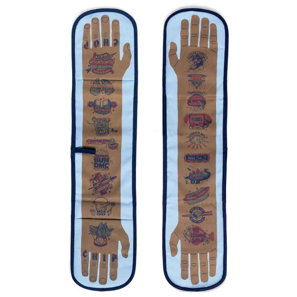 DOUBLE OVEN GLOVES TATTOO DESIGN CHIP CHOP