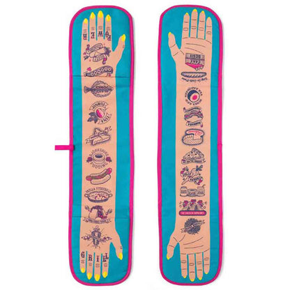 DOUBLE OVEN GLOVES TATTOO DESIGN GRILL POWER